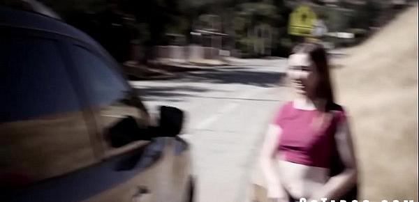  COUPLE PICK UP NAIVE TEEN ON THE ROAD AND REVENGE FUCK HER
